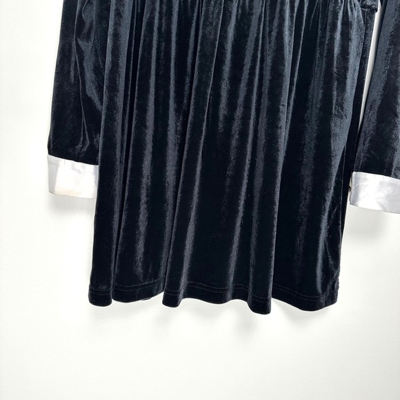Modcloth Is It Wednesday Yet Mini Dress Black Velvet XL - Picture 7 of 10